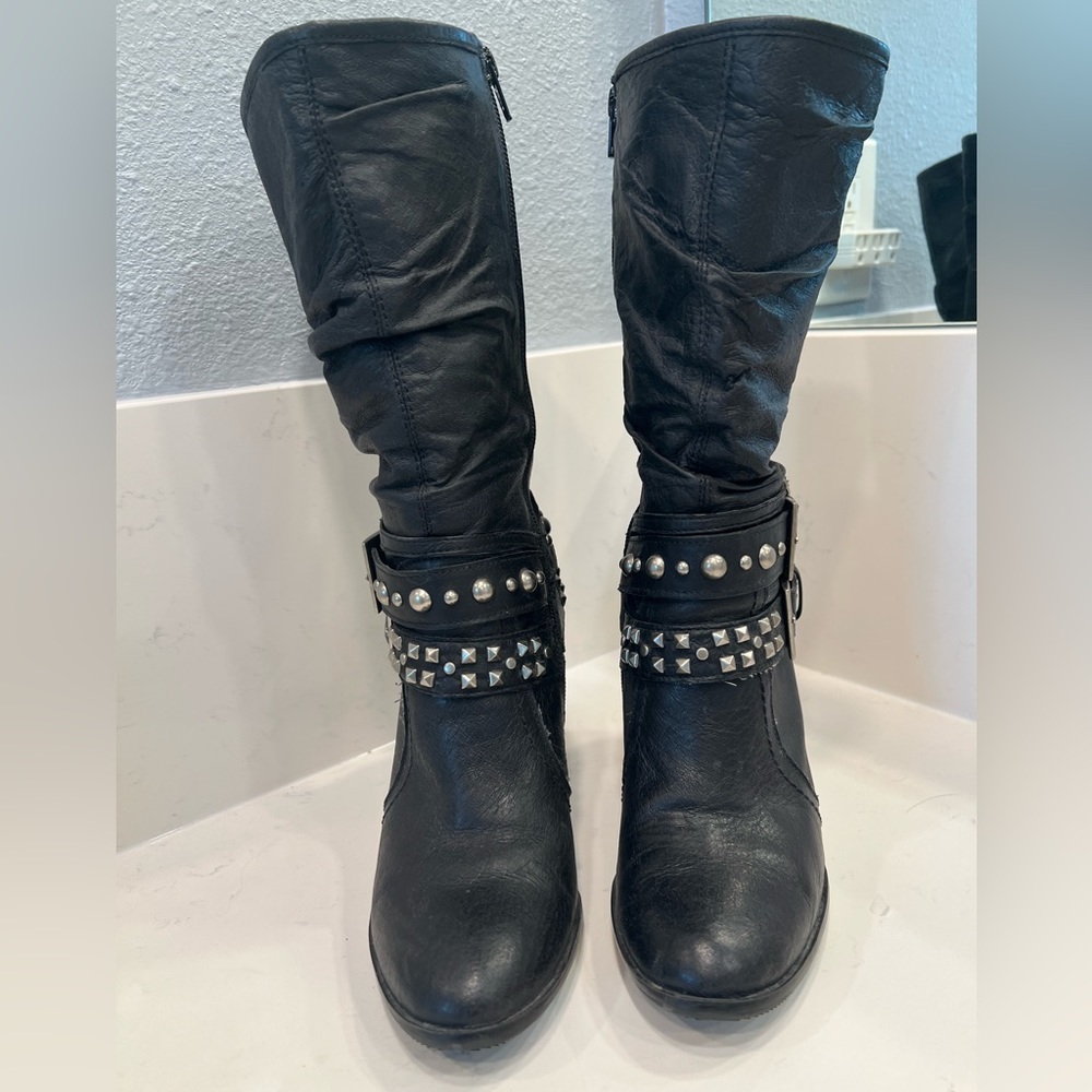 Kellie & Katie Black Mid-Calf Boot
